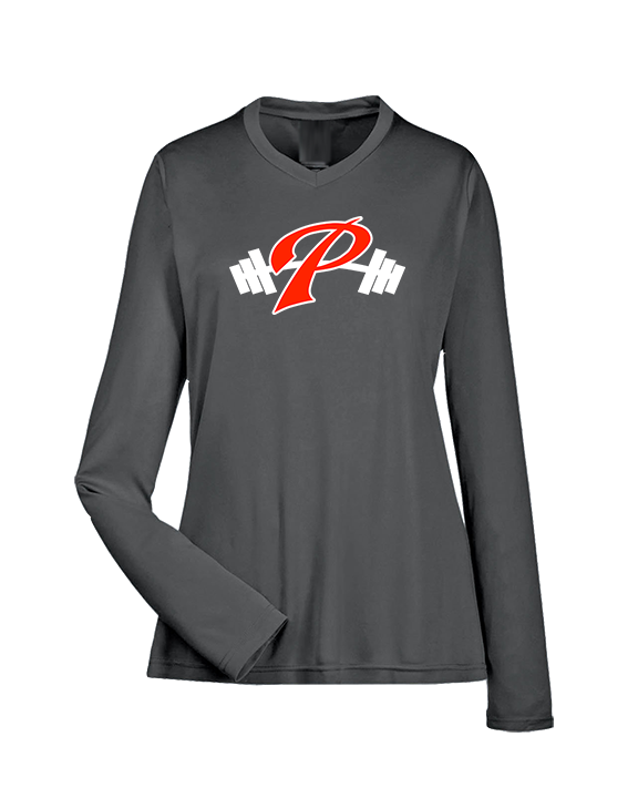 Palomar College Football P With Barbell - Womens Performance Longsleeve