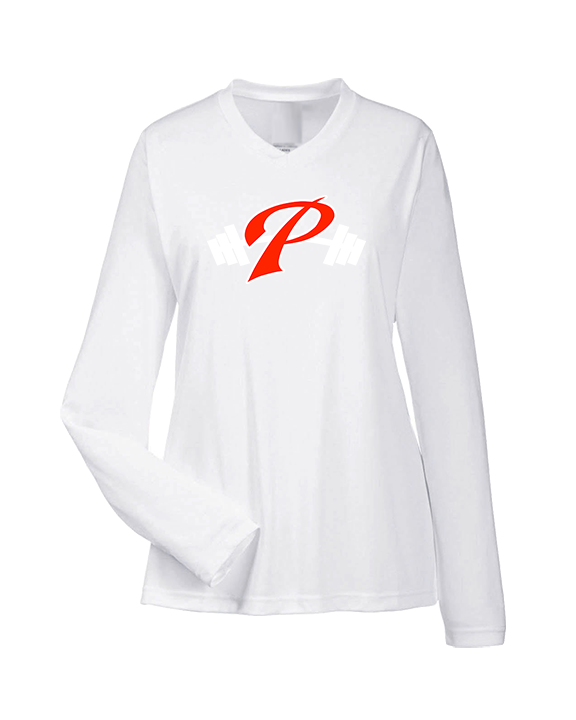 Palomar College Football P With Barbell - Womens Performance Longsleeve