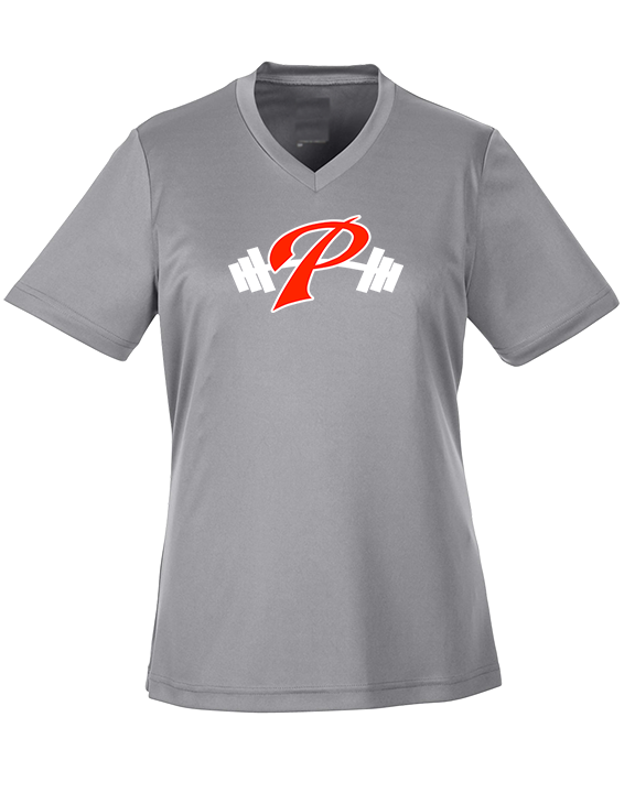 Palomar College Football P With Barbell - Womens Performance Shirt