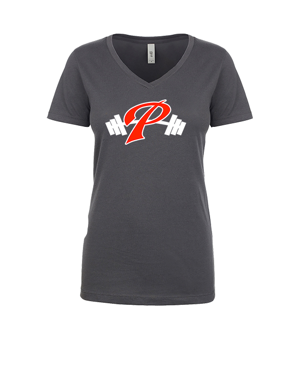 Palomar College Football P With Barbell - Womens Vneck