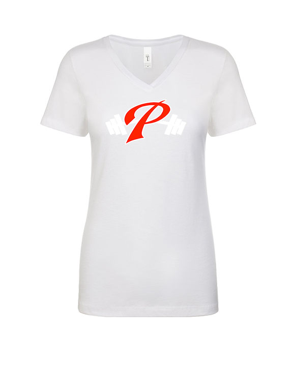 Palomar College Football P With Barbell - Womens Vneck