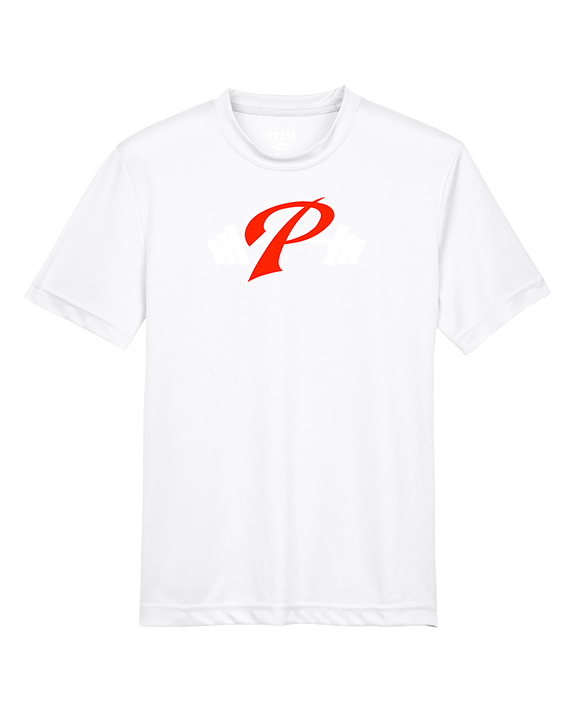 Palomar College Football P With Barbell - Youth Performance Shirt