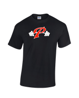 Palomar College Football P With Barbell Black Stroke - Cotton T-Shirt