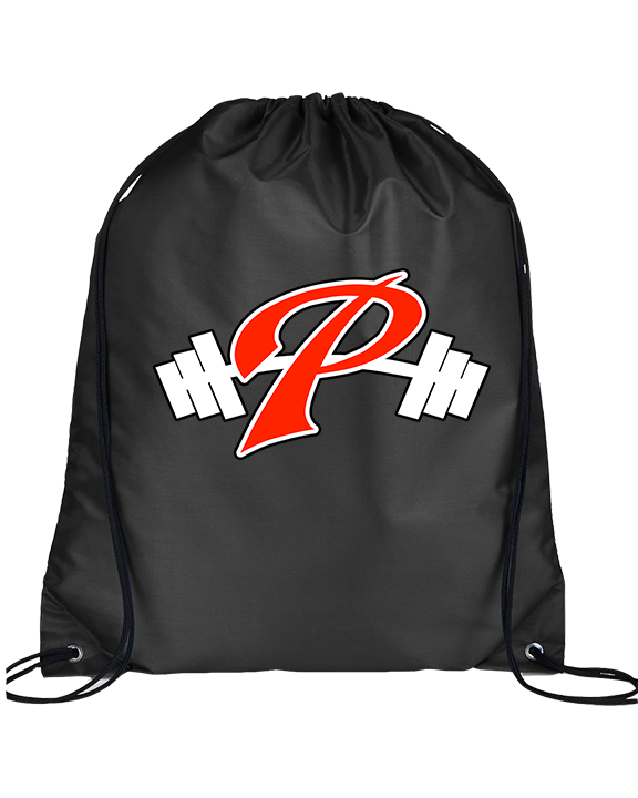 Palomar College Football P With Barbell Black Stroke - Drawstring Bag
