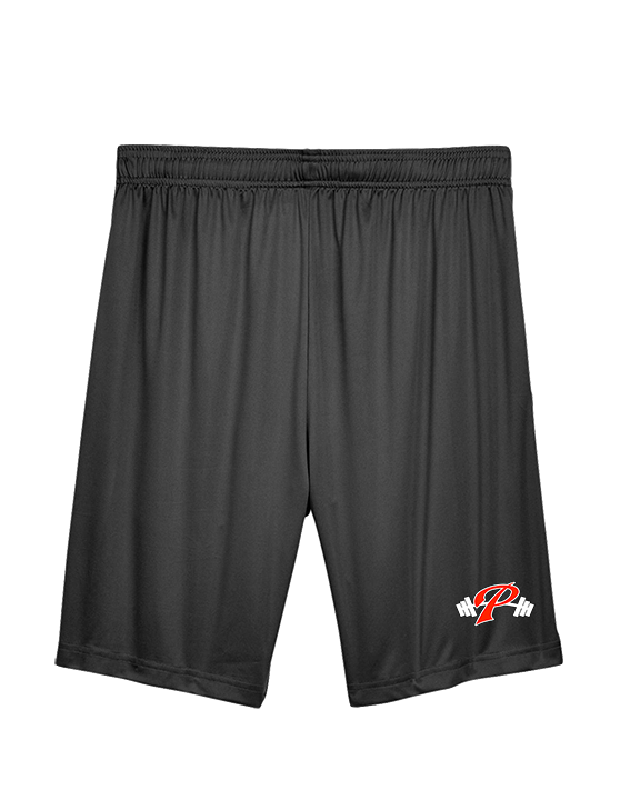 Palomar College Football P With Barbell Black Stroke - Mens Training Shorts with Pockets