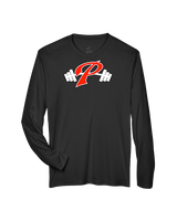 Palomar College Football P With Barbell Black Stroke - Performance Longsleeve