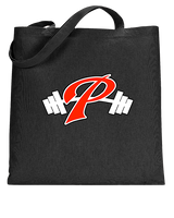 Palomar College Football P With Barbell Black Stroke - Tote