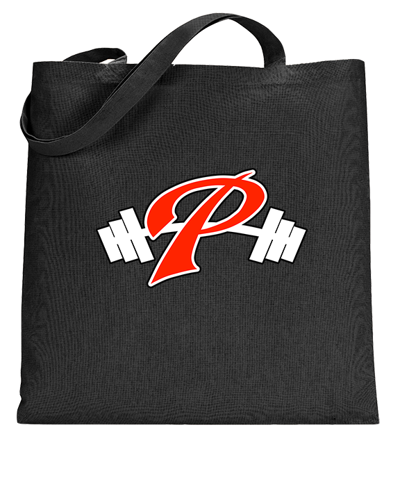 Palomar College Football P With Barbell Black Stroke - Tote