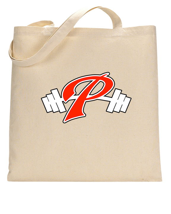 Palomar College Football P With Barbell Black Stroke - Tote