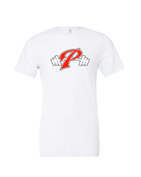 Palomar College Football P With Barbell Black Stroke - Tri-Blend Shirt