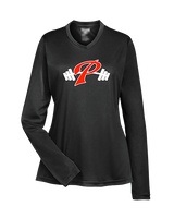 Palomar College Football P With Barbell Black Stroke - Womens Performance Longsleeve
