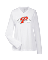 Palomar College Football P With Barbell Black Stroke - Womens Performance Longsleeve