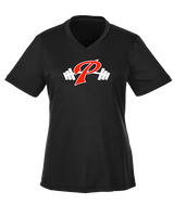 Palomar College Football P With Barbell Black Stroke - Womens Performance Shirt