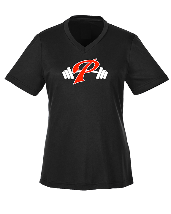 Palomar College Football P With Barbell Black Stroke - Womens Performance Shirt