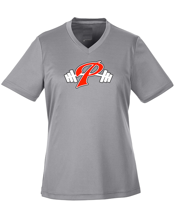 Palomar College Football P With Barbell Black Stroke - Womens Performance Shirt