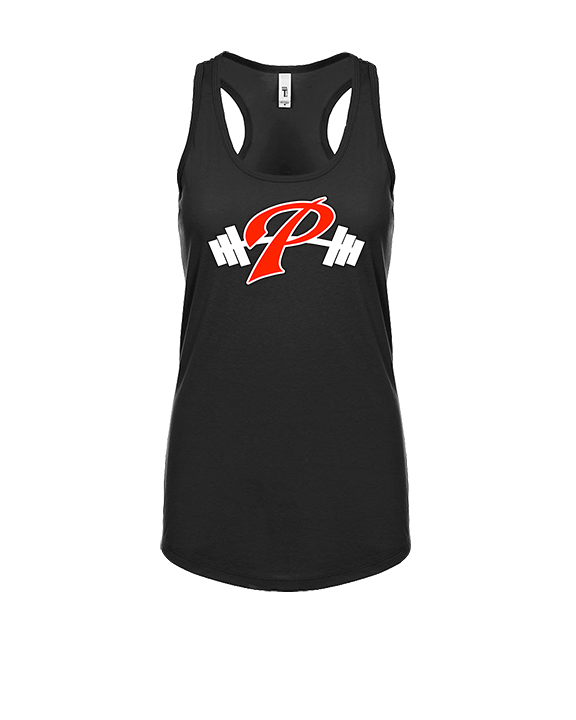 Palomar College Football P With Barbell Black Stroke - Womens Tank Top