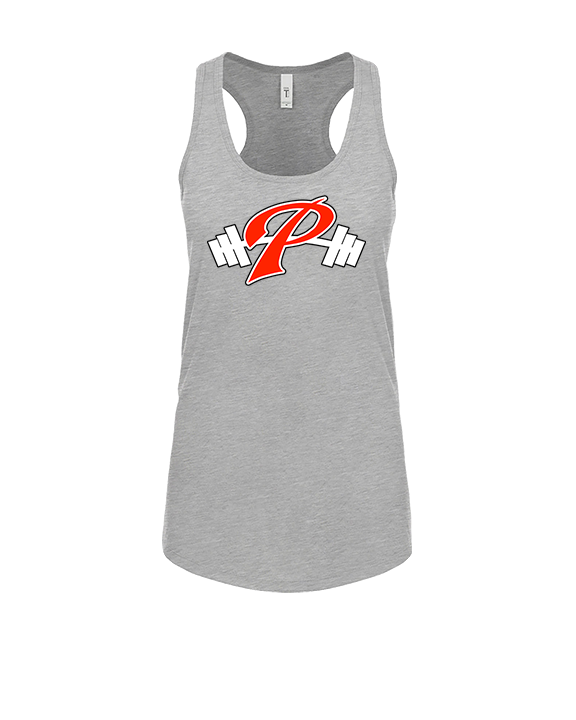 Palomar College Football P With Barbell Black Stroke - Womens Tank Top