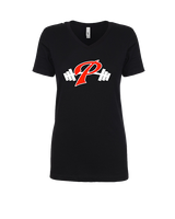 Palomar College Football P With Barbell Black Stroke - Womens Vneck