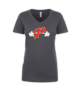 Palomar College Football P With Barbell Black Stroke - Womens Vneck