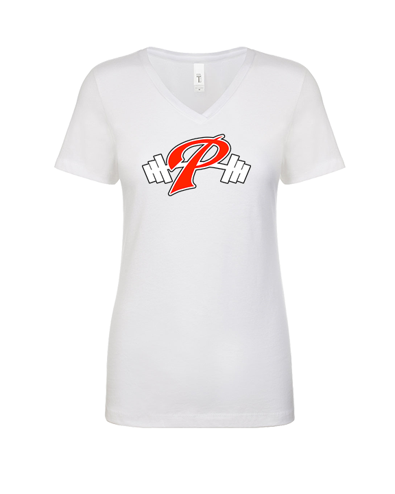 Palomar College Football P With Barbell Black Stroke - Womens Vneck