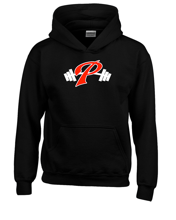 Palomar College Football P With Barbell Black Stroke - Youth Hoodie