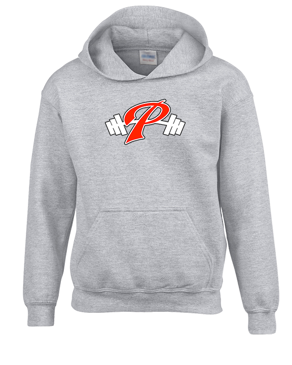 Palomar College Football P With Barbell Black Stroke - Youth Hoodie