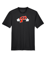 Palomar College Football P With Barbell Black Stroke - Youth Performance Shirt