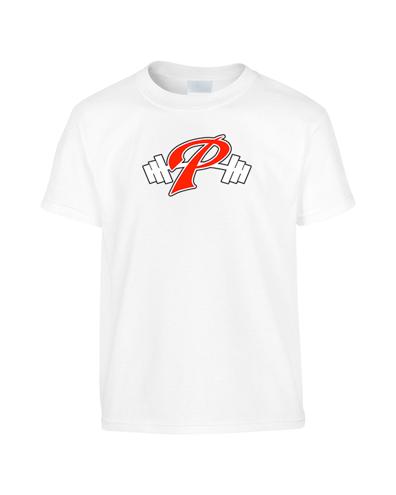 Palomar College Football P With Barbell Black Stroke - Youth Shirt