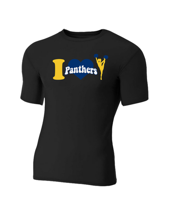 Downers Grove Panthers Heart - Compression T-Shirt