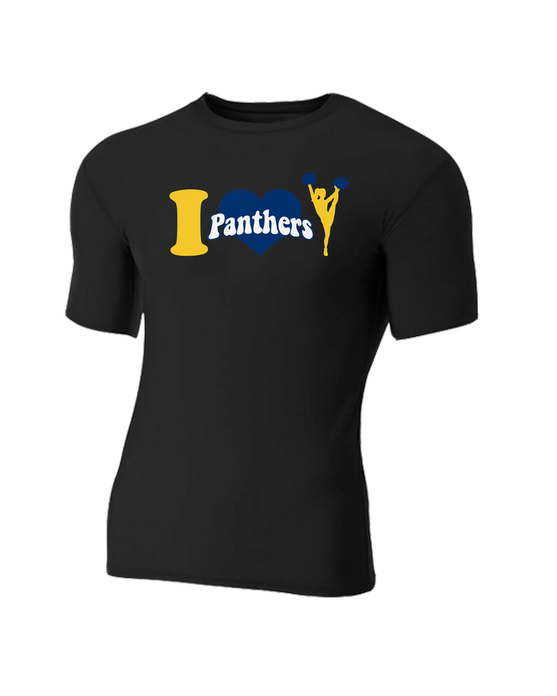 Downers Grove Panthers Heart - Compression T-Shirt