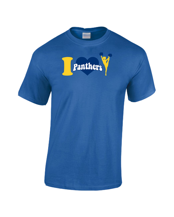 Downers Grove Panthers Heart - Cotton T-Shirt