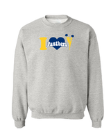 Downers Grove Panthers Heart - Crewneck Sweatshirt