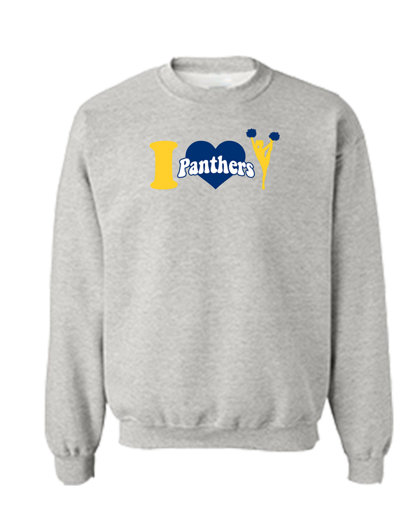 Downers Grove Panthers Heart - Crewneck Sweatshirt