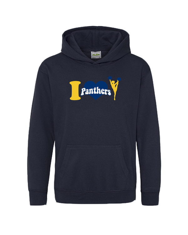 Downers Grove Panthers Heart - Cotton Hoodie