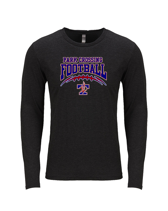 Park Crossing HS Football School Football - Tri-Blend Long Sleeve