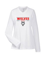 Pearl City HS Baseball Border - Womens Performance Longsleeve