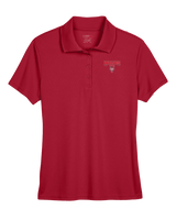 Pearl City HS Baseball Border - Womens Polo