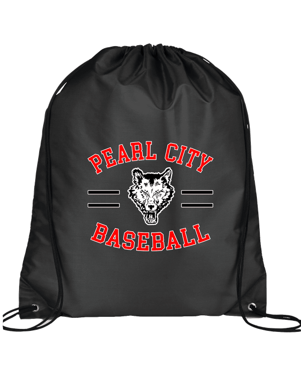 Pearl City HS Baseball Curve - Drawstring Bag