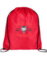 Pearl City HS Baseball Curve - Drawstring Bag