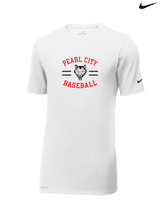 Pearl City HS Baseball Curve - Mens Nike Cotton Poly Tee