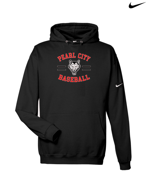 Pearl City HS Baseball Curve - Nike Club Fleece Hoodie