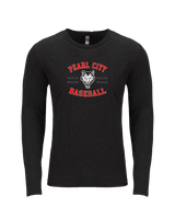 Pearl City HS Baseball Curve - Tri-Blend Long Sleeve