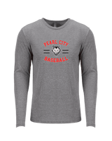 Pearl City HS Baseball Curve - Tri-Blend Long Sleeve