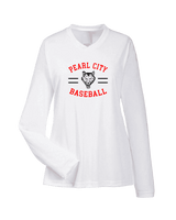 Pearl City HS Baseball Curve - Womens Performance Longsleeve