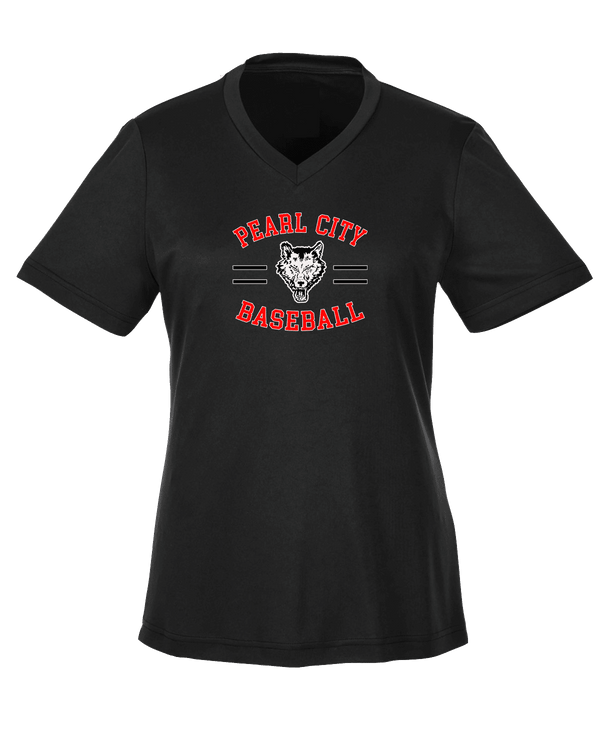 Pearl City HS Baseball Curve - Womens Performance Shirt