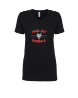 Pearl City HS Baseball Curve - Womens V-Neck