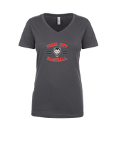 Pearl City HS Baseball Curve - Womens V-Neck