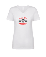 Pearl City HS Baseball Curve - Womens V-Neck
