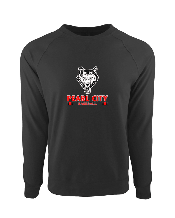 Pearl City HS Baseball Stacked - Crewneck Sweatshirt