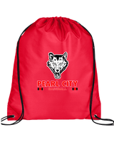 Pearl City HS Baseball Stacked - Drawstring Bag